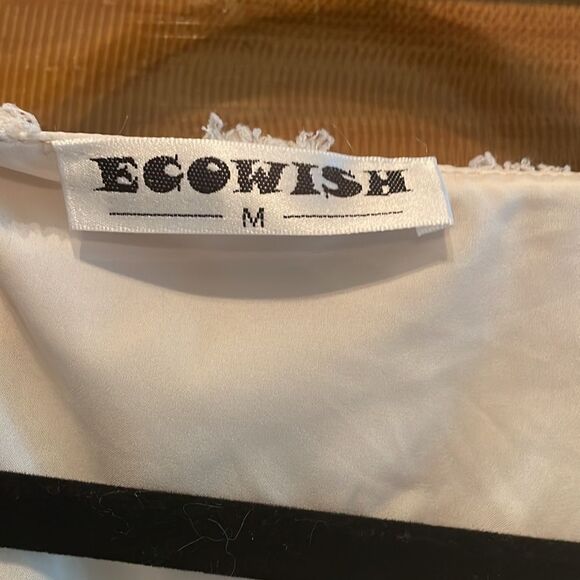 Ecowish Baby Doll Swiss Dot Mini Dress Medium - Picture 3 of 7